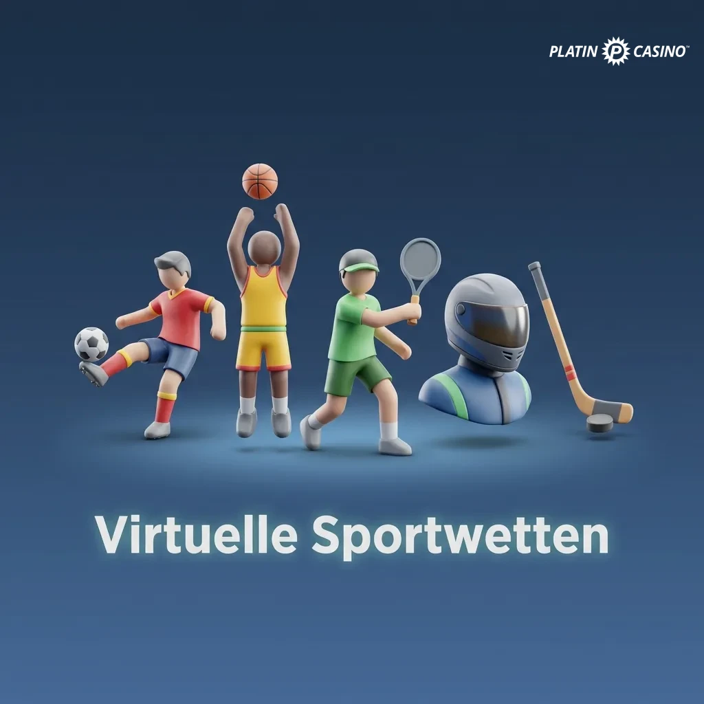 Virtuelle Sportwetten mit Animation von Fußball, Pferderennen und Basketball auf einem digitalen Bildschirm