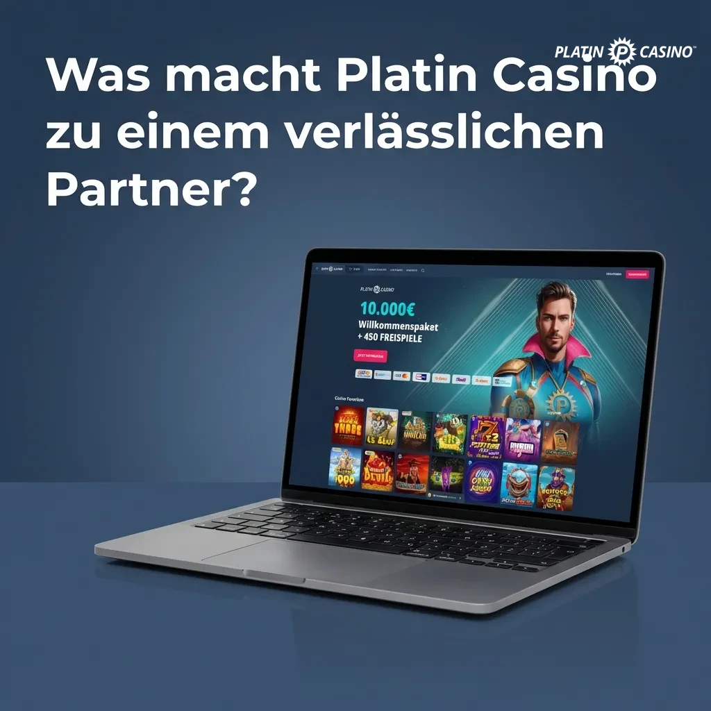 Platin Casino platform showing sports betting, casino games, and security features on mobile and desktop devices.