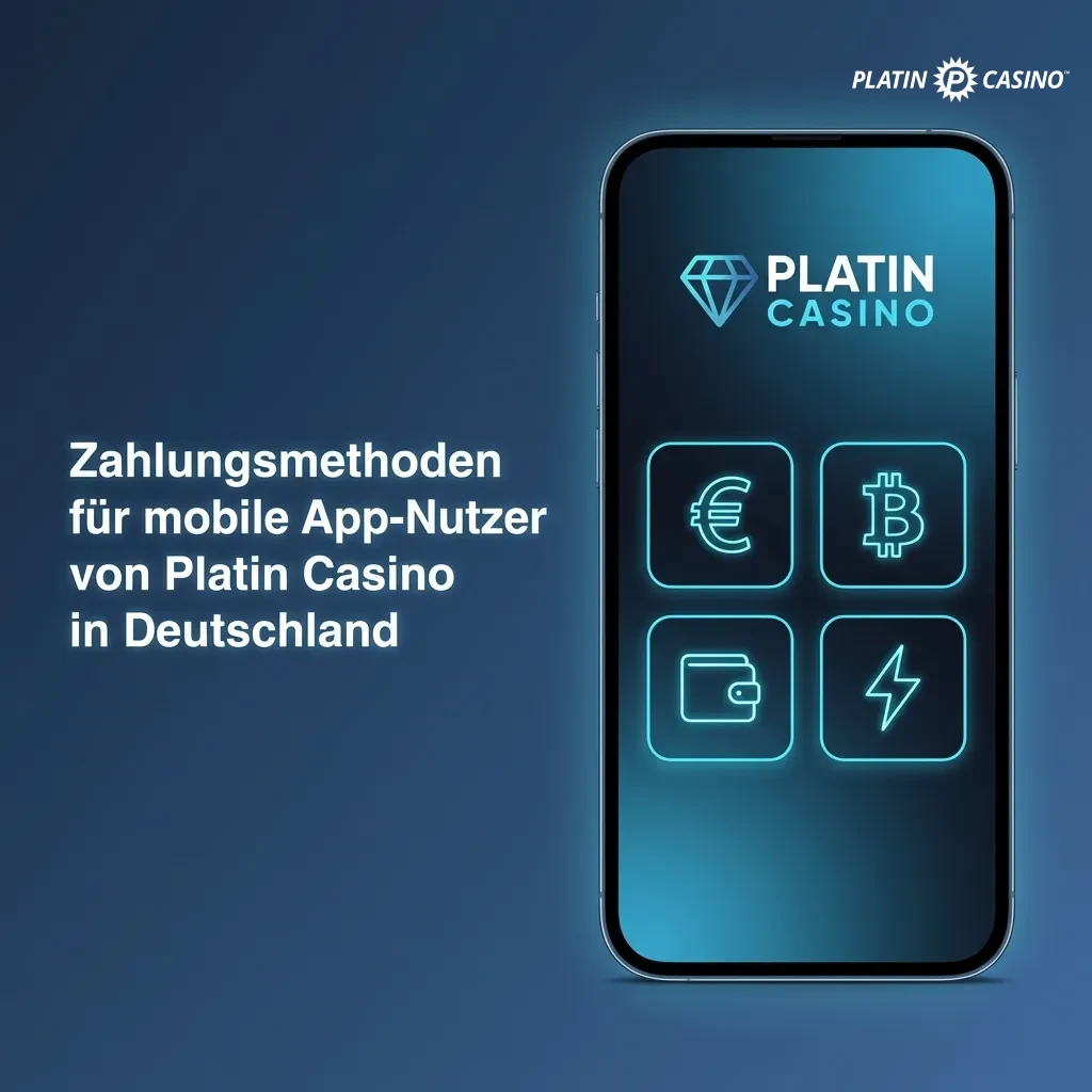 Platin Casino mobile payment methods in Germany including credit cards, e-wallets, and cryptocurrency options