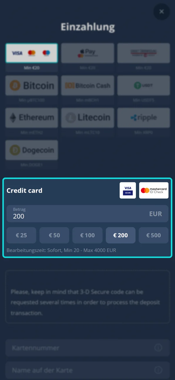 Auf der Webseite von Platin Casino steht Ihnen eine breite Palette sicherer und leicht zugänglicher Zahlungsmethoden zur Verfügung.